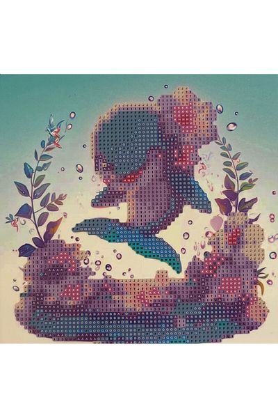 OZN AKSESUAR DIY 5D Diamond Stone Embroidery Kit Painting 20X20 Whale