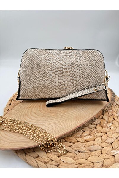 ONSTAR BAGS Handbag and Shoulder Chain Cross Strap Anakonda Pattern Gift Bag