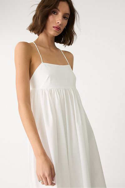 Stradivarius Long poplin dress