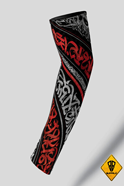 Buffalo Giyilebilir Kol Dövmesi Çorap Dövme 3D Baskılı Kol Bacak Dövme Sağ Kol
