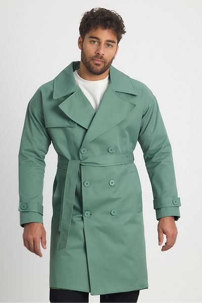 Weyeze Double Breasted Belted Trench Coat Af-K56138Lns