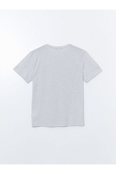 LC Waikiki New Season Crew Neck εμπριμέ χτενισμένο βαμβακερό ανδρικό Tisort - S5JI74Z8