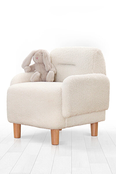 Lorencehome Cobie Teddy Çocuk Koltuğu - Beyaz