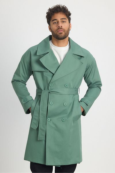Weyeze Double Breasted Belted Trench Coat Af-K56138Lns