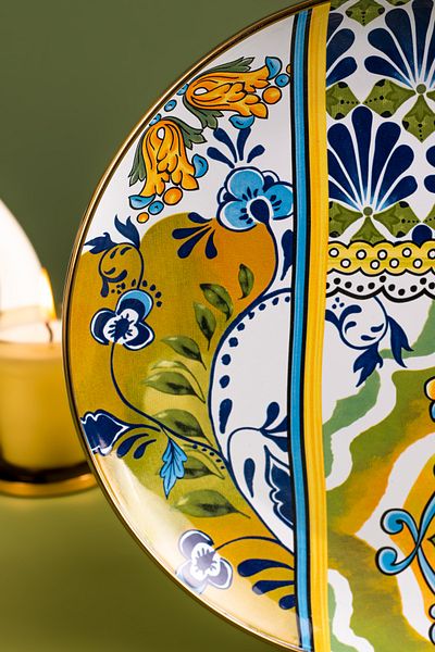 EMAYlab Selge 26 cm Decorative Enamel Serving Presentation Plate
