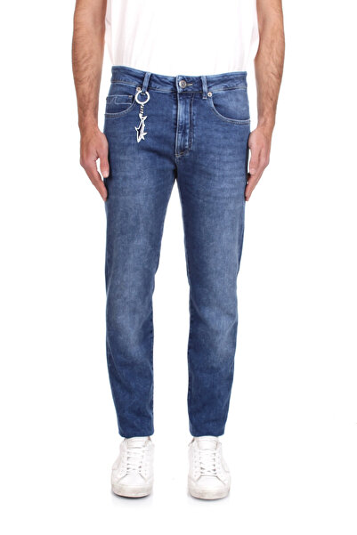 PAUL&SHARK Men's Denim Fabric Normal Waist Straight Model Blue Jeans 25414105...