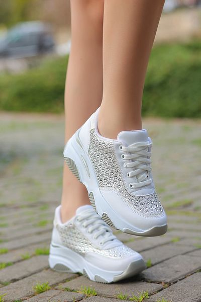 kajal ayakkabı DNR 207 Pantofi sport casual cu șireturi cu imprimeu de piatră