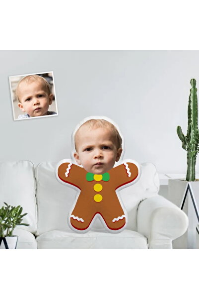 Yastık Deposu Kişiye Özel Kurabiye Adam Şekilli Oyuncak Yastık