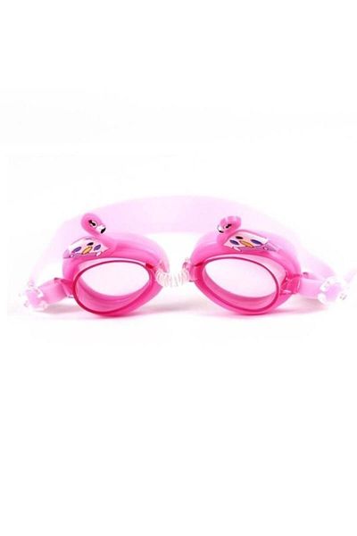 Easy Tedarik Bermuda Cartoon Waterproof Anti-Fog High Definition Children Swimming Goggles Pink Swan