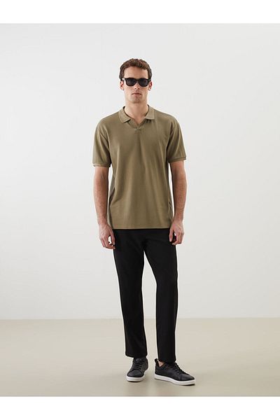 LC Waikiki Green Polo Neck Short Sleeve Men's T-Shirt