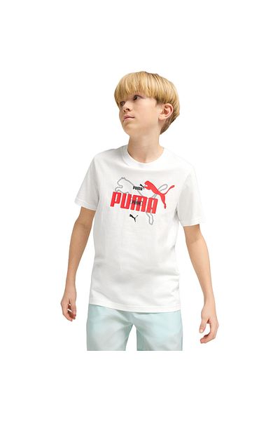 Puma Tricou Puma Ess Logo Lab Summer Tee B, Alb, Copii