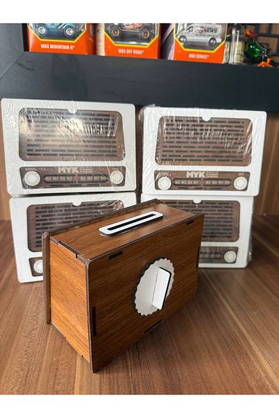 mykhediyevesanatatölyesi Nostalgic Radio Look Piggy Bank Myk Gift and Art Workshop Special Design (Pack of 5)