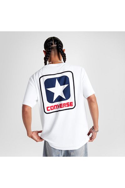 converse T-shirt Converse Con T-shirt M Con Box Star Tee, Λευκό, Ανδρικό