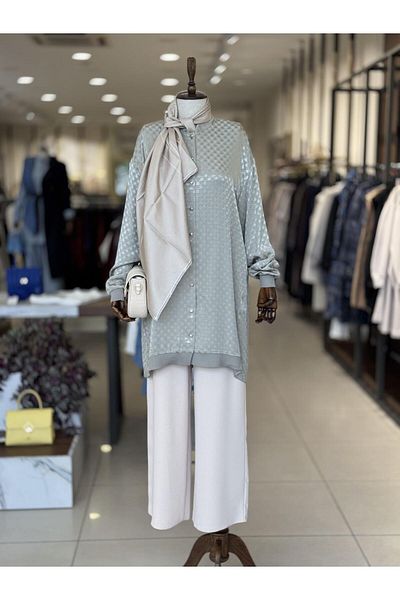 Zühre Jacquard Judge Collar Çağla Jacket 0134