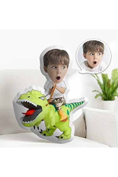 Hediyefoni Dinazora Binen Çocuk Şekilli Yastık