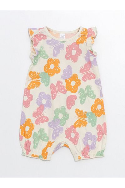 LC Waikiki Lcw Bicycle Taka Floral Baby Girl Jumpsuit