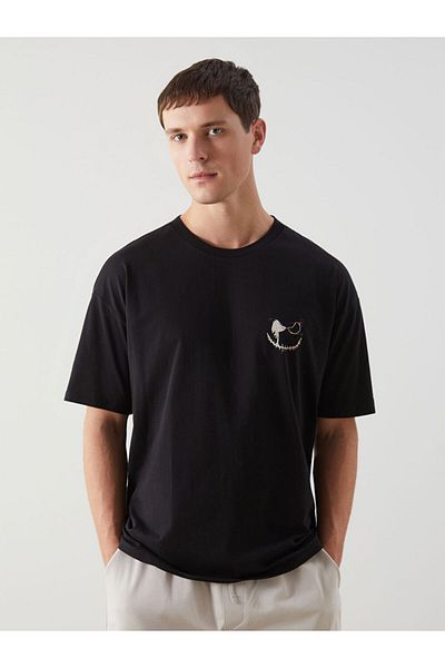 LC Waikiki Ανδρικό μπλουζάκι LCW Crew Neck με εμπριμέ χτενισμένο βαμβάκι