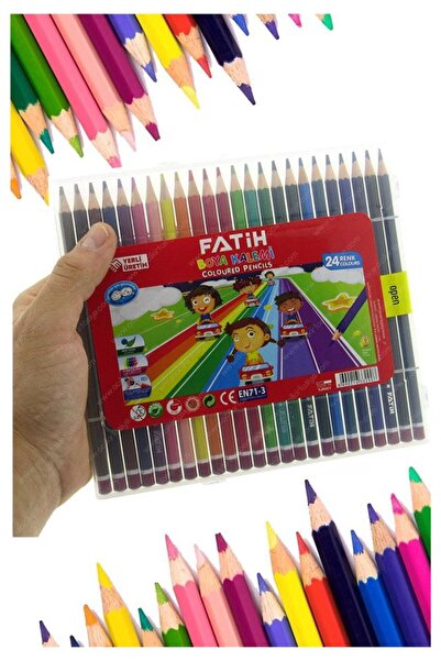 Artlantis 24 lü Kuru Boya Kalemi Plastik Kutulu 1 Paket 24 Renk Altıgen Tutum...