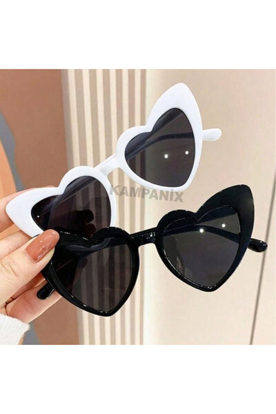 KAMPANİX نظارة شمسية من HEARTED Bride-Groom مكونة من قطعتين باللونين الأبيض و...