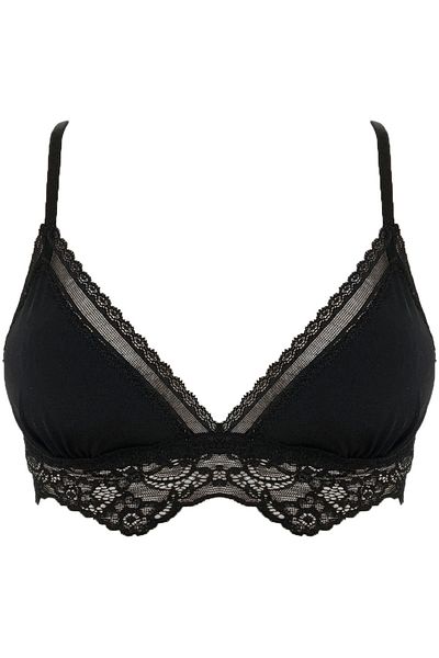 DEEP SECRET Μαύρος γιακάς δαντέλα Micro Bralet Ds 200475 br