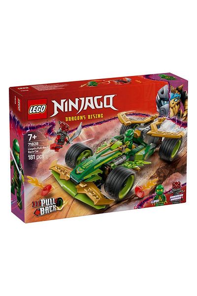 shop 71828 Ninjago Lloyd Pull-And-Drop Race Car 181 Pieces +7 Years