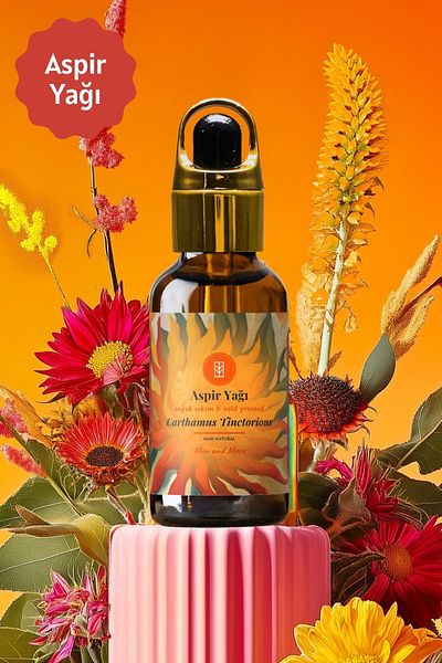 Mim and More Safflower Oil - Cold Pressed 100% Pure Natural, 50ml