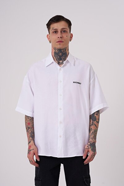 Machinist Cămașă Basic Ecru pentru bărbați