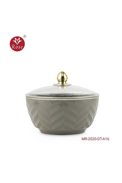 Rose Mr-2020-Date Bowl with Rose Lid (7*14)cm