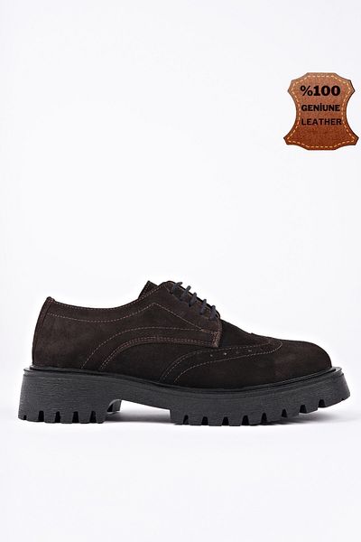 MUGGO Amour Lace-Up Γνήσιο δέρμα με χοντρή σόλα καθημερινά casual μοκασίνια γυναικεία loafer παπούτσια