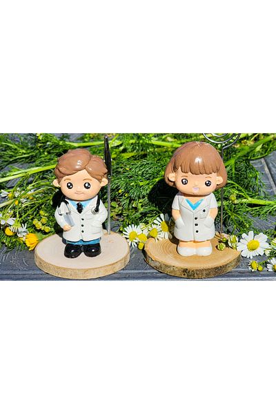 Rota Hediyelik 2 Pack Women Men Doctor Note Photo Holder Desktop Office Decor Gift