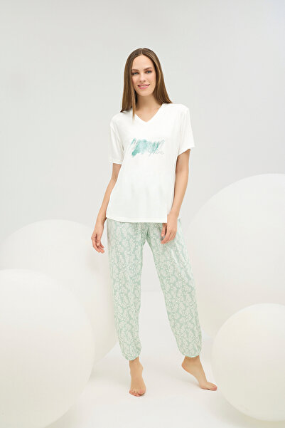 Sevim 16536 KADIN BASKILI PİJAMA TAKIM