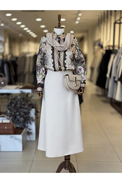 esila store Çan Model Bej Etek 0101