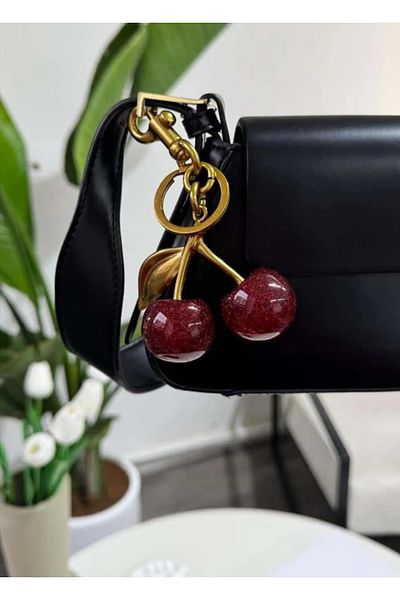 Keçelove Cherry Figured Bag Charm, Bag Accessory, Keychain