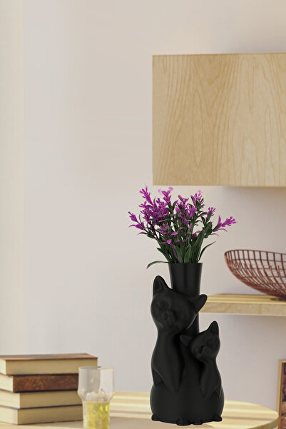 Begüsa Poli Dekoratif Vazo Siyah