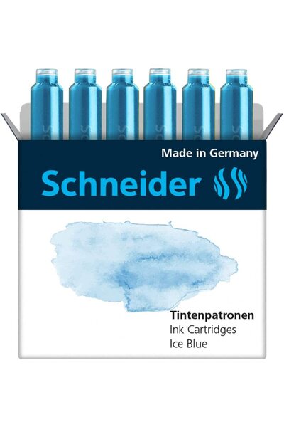 SCHNEIDER Dolma Kalem Kartuşu Pastel 6'lı Set Buz Mavi / 166130