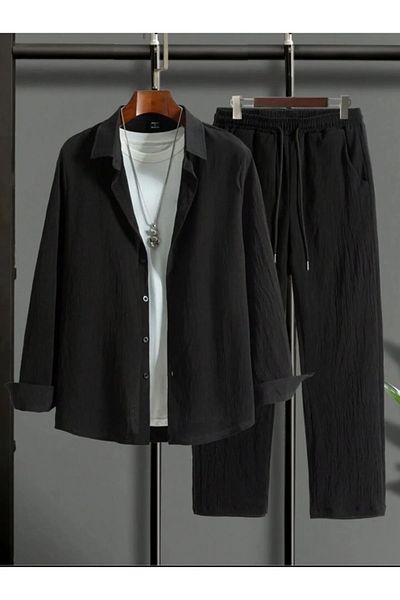 Altamira Set de trening pentru bărbați, negru, cu mânecă lungă, pantaloni