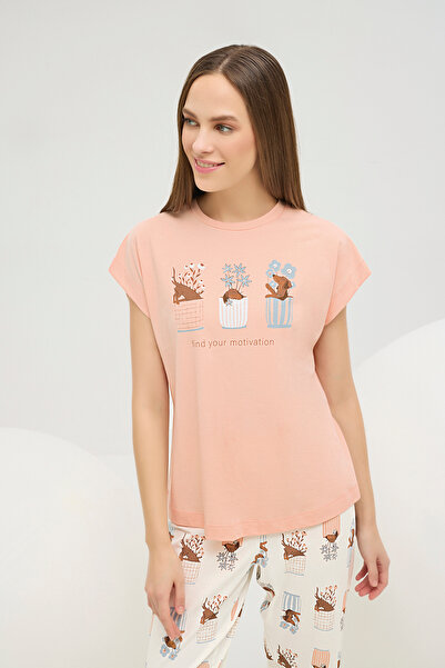 Sevim 16609 KADIN BASKILI PİJAMA TAKIM