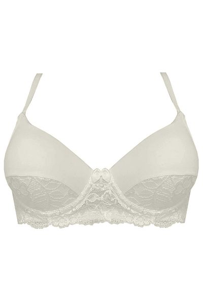 DEEP SECRET Ecru Micro Lace Detailed Covered Bra Ds200586water