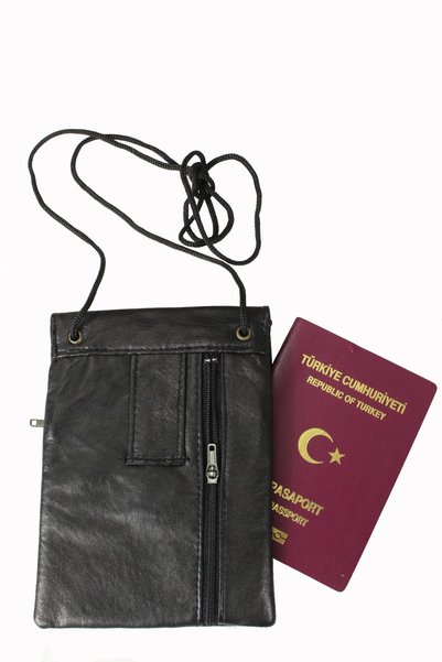 Metropolitan Drps Boyun Askılı Hakiki Deri Pasaportluk, Evrak Çantası