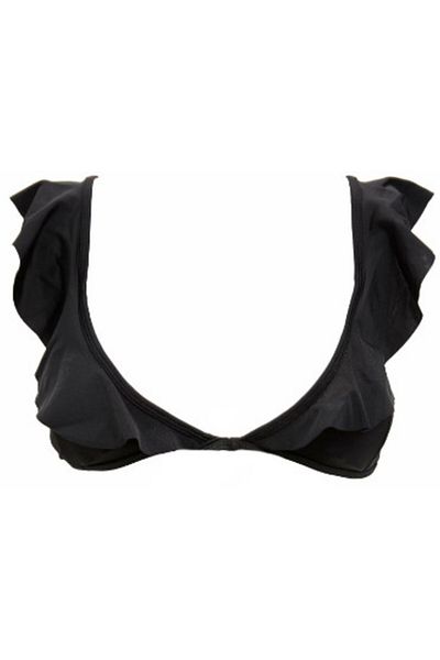 DEEP BEACH Black Frilly Covered Wrap Top Db200060this is
