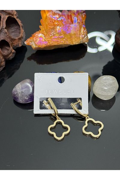 Asef Hediye Trend Women's Luxury Gold Color Earrings