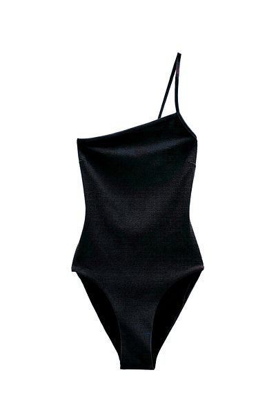 DEEP BEACH Black Back Low-cut Strap Swimsuit Db2000515m