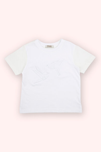 Panço Erkek Bebek Kısa Kollu Beyaz Tişört