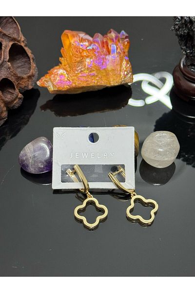 Asef Hediye Trend Women's Luxury Gold Color Earrings