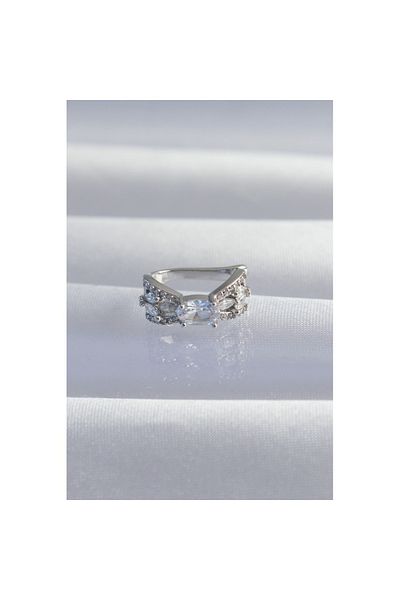 Skygo Silver Colored Zircon Cubic Zirconia Brass Earcuff Earrings - Tj-bkp9336