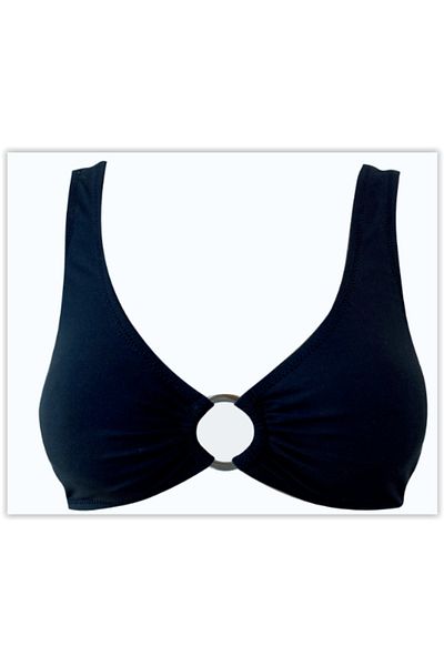 DEEP BEACH Black Ringed Covered Top Wrap Db20086bu