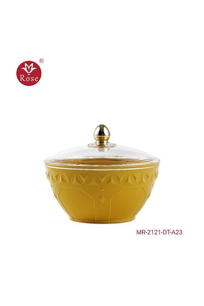 Rose Mr-2121-Date bowl with rose lid (7*14) cm