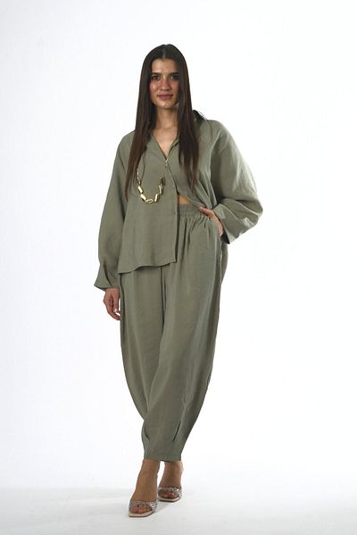 ABBRA Women's Modal Slouchy Shirt Set