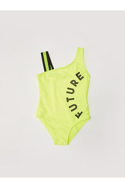 DEEP BEACH Girl's Single Strap Swimsuit