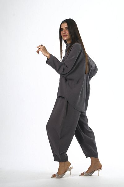 ABBRA Women's Modal Slouchy Shirt Set